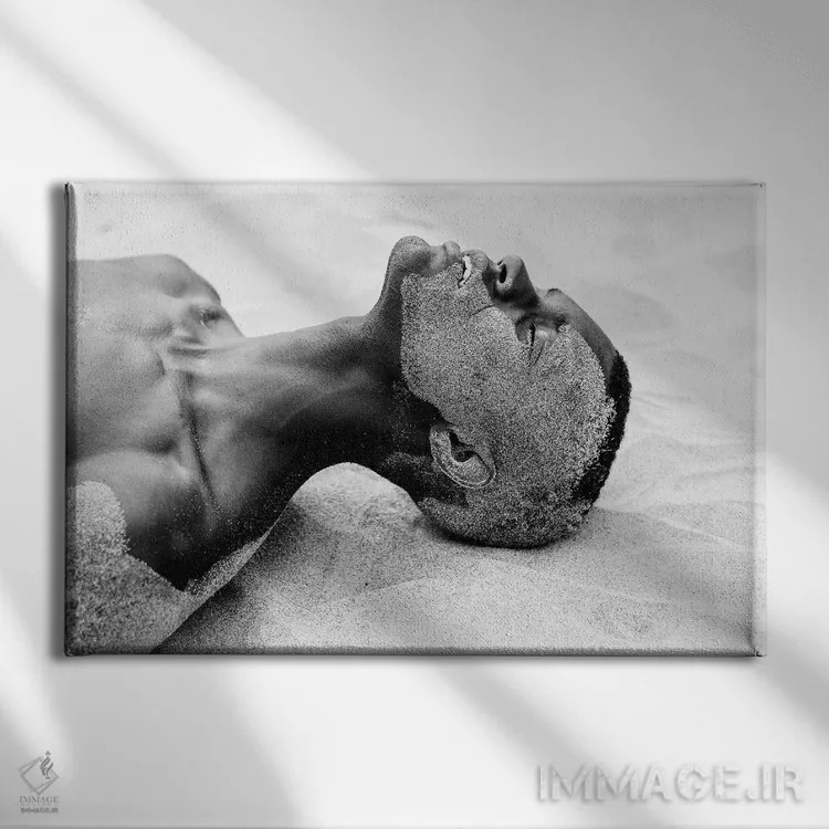 تابلو دکوراتیو به ساحل افتاده اثر گرگوری پرسکات - نمای روبهرو روی دیوار