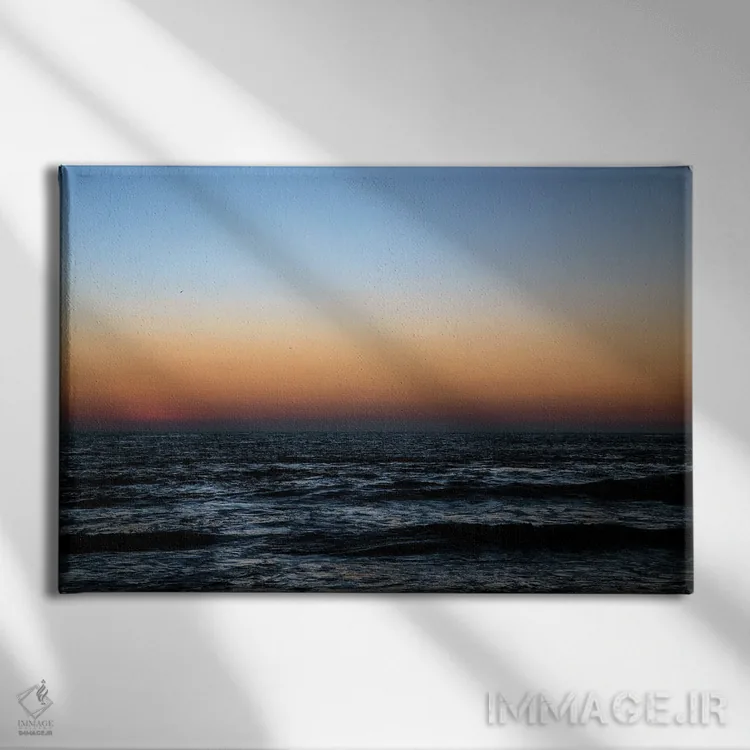 تابلو دکوراتیو غروب اقیانوس اثر گرگوری پرسکات - نمای روبهرو روی دیوار