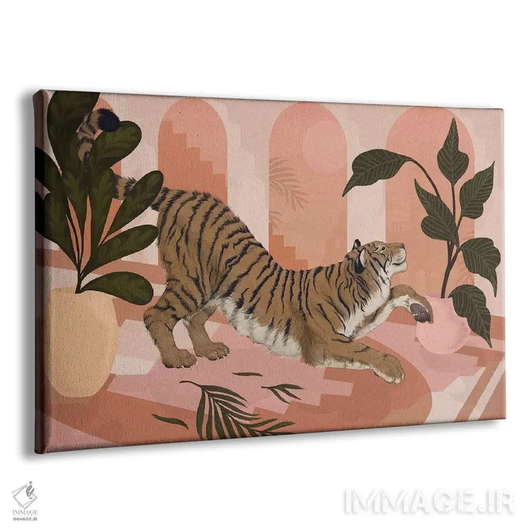 تابلو دکوراتیو ببر خونسرد اثر لورا گریوز - نمای پرسپکتیو محصول