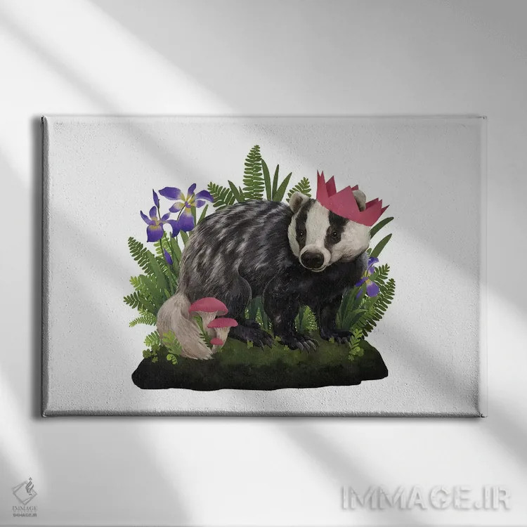 تابلو دکوراتیو ملکه گورکن اثر لورا گریوز - نمای روبهرو روی دیوار