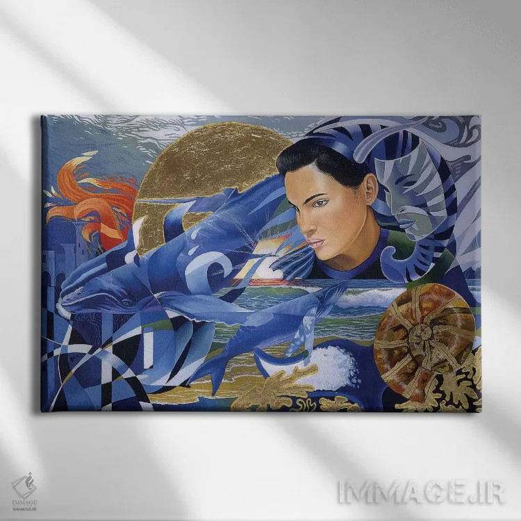 تابلو دکوراتیو برخاستن آتلانتیس اثر گرائیم استیونسون - نمای روبهرو روی دیوار