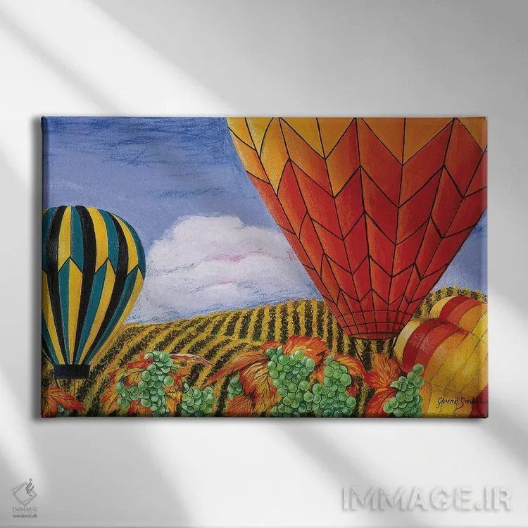 تابلو دکوراتیو بادکنک های کالیفرنیا اثر گرائیم استیونسون - نمای روبهرو روی دیوار