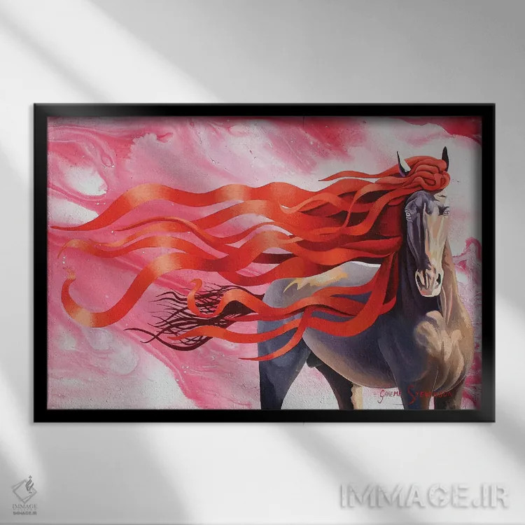 تابلو دکوراتیو ساعت سیاه اثر گرائیم استیونسون - نمای قابدار مشکی