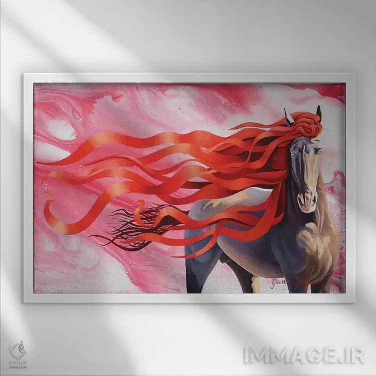 تابلو دکوراتیو ساعت سیاه اثر گرائیم استیونسون - نمای قابدار سفید