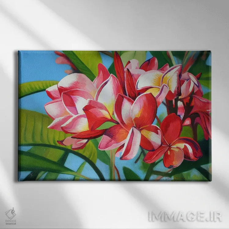 تابلو دکوراتیو گل ها اثر گرائیم استیونسون - نمای روبهرو روی دیوار