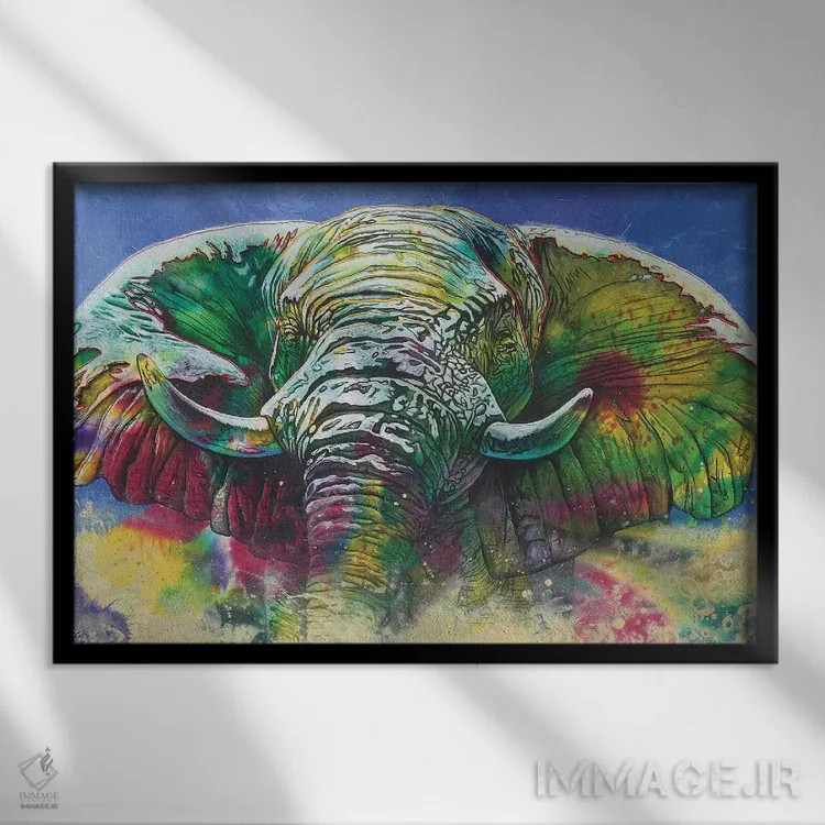 تابلو دکوراتیو غبار سبز اثر گرائیم استیونسون - نمای قابدار مشکی