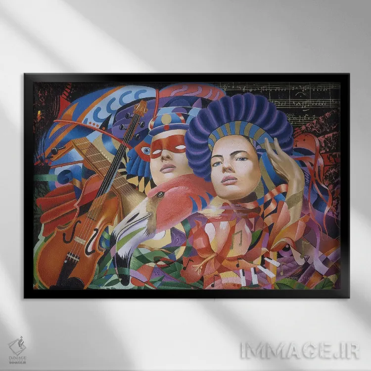 تابلو دکوراتیو آیا تویی موتسارت ۱ اثر گرائیم استیونسون - نمای قابدار مشکی