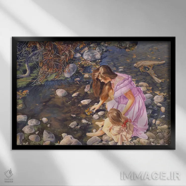 تابلو دکوراتیو عصر معصومیت اثر گرائیم استیونسون - نمای قابدار مشکی