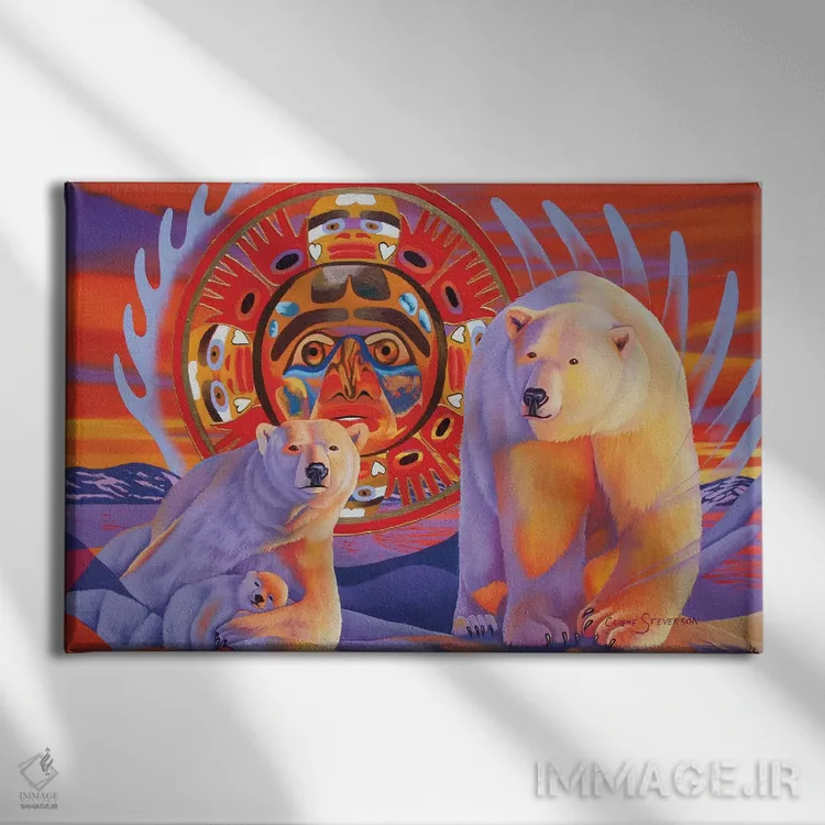 تابلو دکوراتیو افسانه های قطبی اثر گرائیم استیونسون - نمای روبهرو روی دیوار