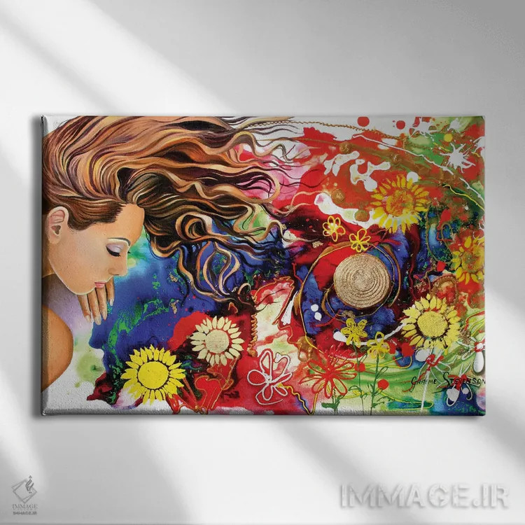 تابلو دکوراتیو خواب در باغ اثر گرائیم استیونسون - نمای روبهرو روی دیوار