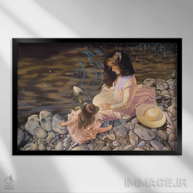 تابلو دکوراتیو جریان نور اثر گرائیم استیونسون - نمای قابدار مشکی