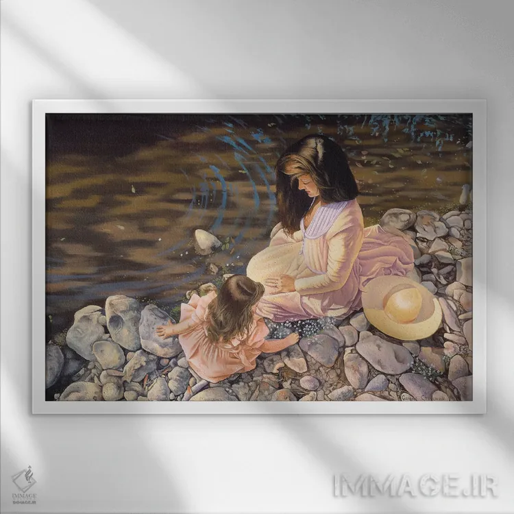 تابلو دکوراتیو جریان نور اثر گرائیم استیونسون - نمای قابدار سفید