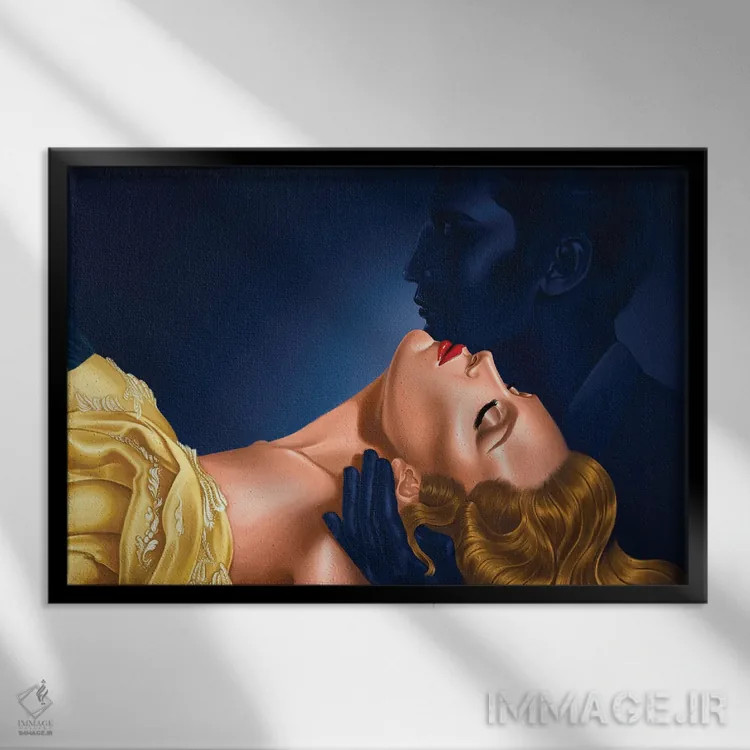 تابلو دکوراتیو زیبای خفته اثر جورج وی. آنتونیـو - نمای قابدار مشکی