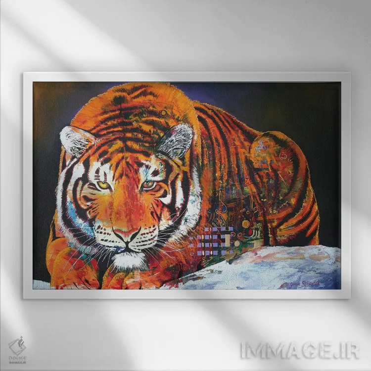 تابلو دکوراتیو ساقه اثر گرائیم استیونسون - نمای قابدار سفید