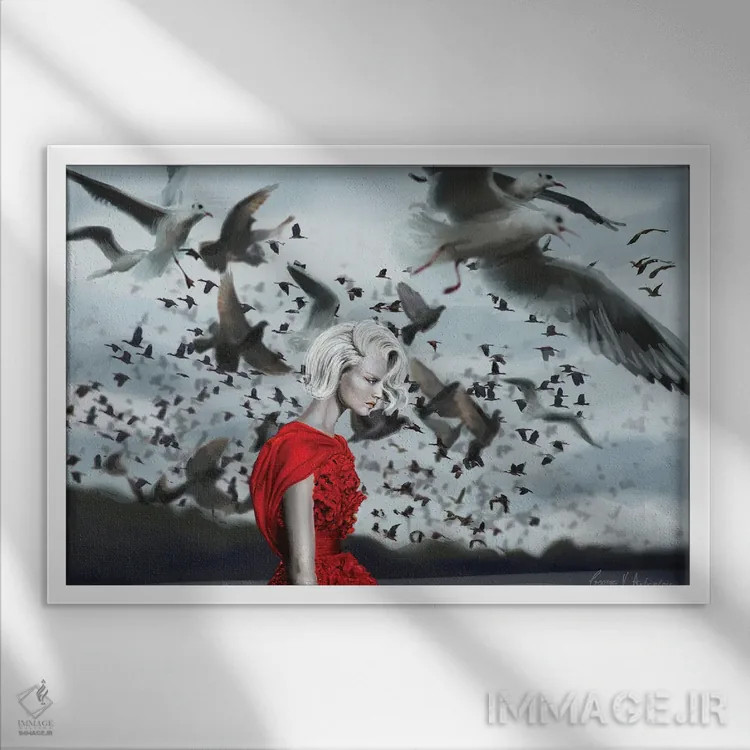 تابلو دکوراتیو پرندگان اثر جورج وی. آنتونیـو - نمای قابدار سفید