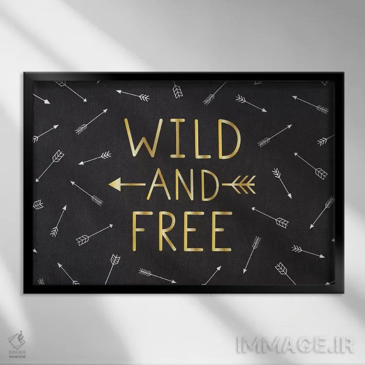 تابلو دکوراتیو آزاد و رها اثر گیل ویلت - نمای قابدار مشکی