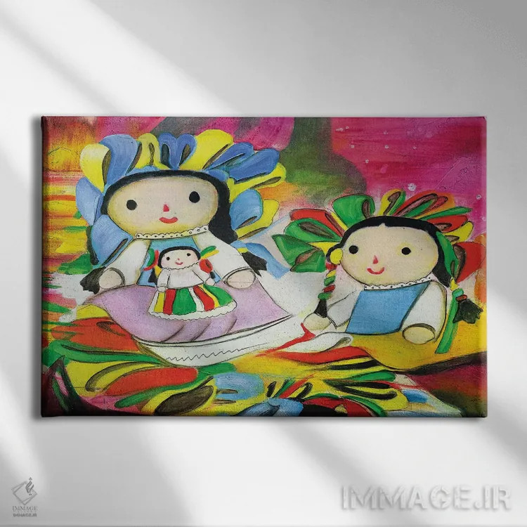 تابلو دکوراتیو اشتیاق مکزیکی ۱ اثر گابریلا ویارریل - نمای روبهرو روی دیوار