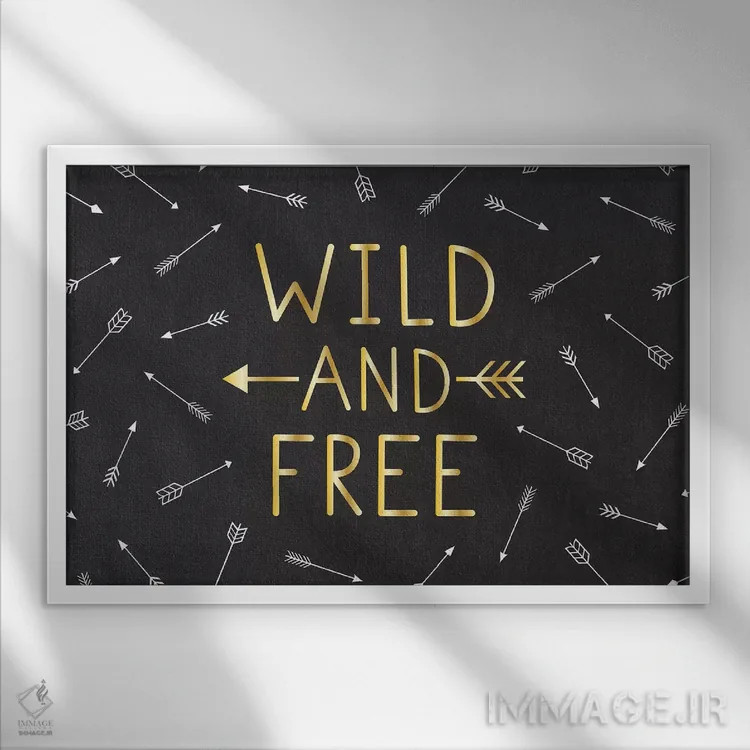 تابلو دکوراتیو آزاد و رها اثر گیل ویلت - نمای قابدار سفید