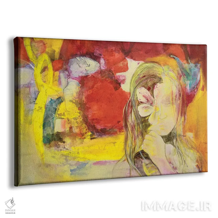 تابلو انتزاعی در سطح پوست اثر گابریلا ویارریل - نمای پرسپکتیو محصول