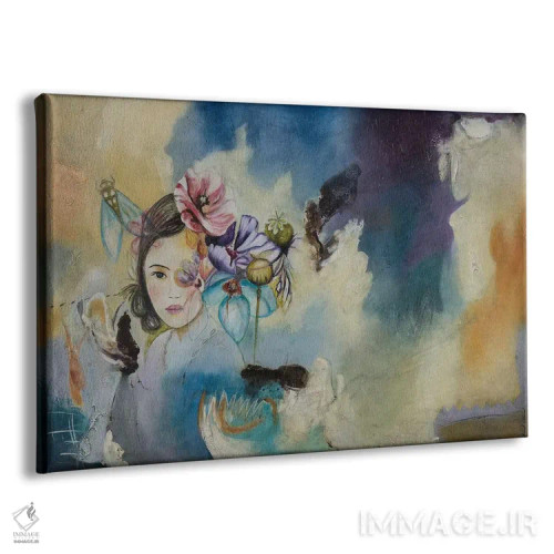 تابلو انتزاعی معصومیت اثر گابریلا ویارریل - نمای پرسپکتیو محصول