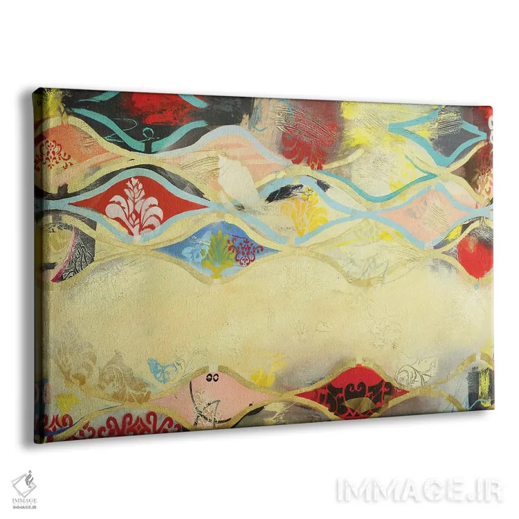 تابلو انتزاعی مجموعه معمایی ۹ اثر گابریلا ویارریل - نمای پرسپکتیو محصول