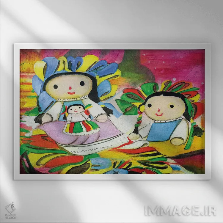 تابلو دکوراتیو اشتیاق مکزیکی ۱ اثر گابریلا ویارریل - نمای قابدار سفید