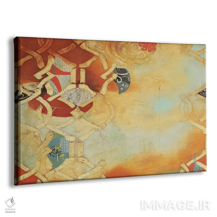 تابلو انتزاعی مجموعه معمایی ۳ اثر گابریلا ویارریل - نمای پرسپکتیو محصول