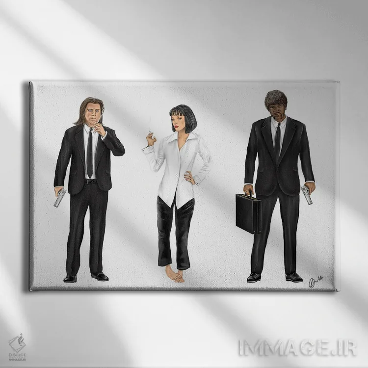 تابلو دکوراتیو پالپ فیکشن اثر گاو نورتون - نمای روبهرو روی دیوار