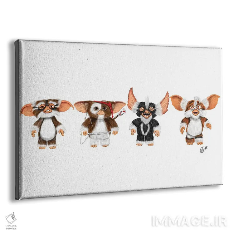 تابلو دکوراتیو گیزمو و گروه اثر گاو نورتون - نمای پرسپکتیو محصول