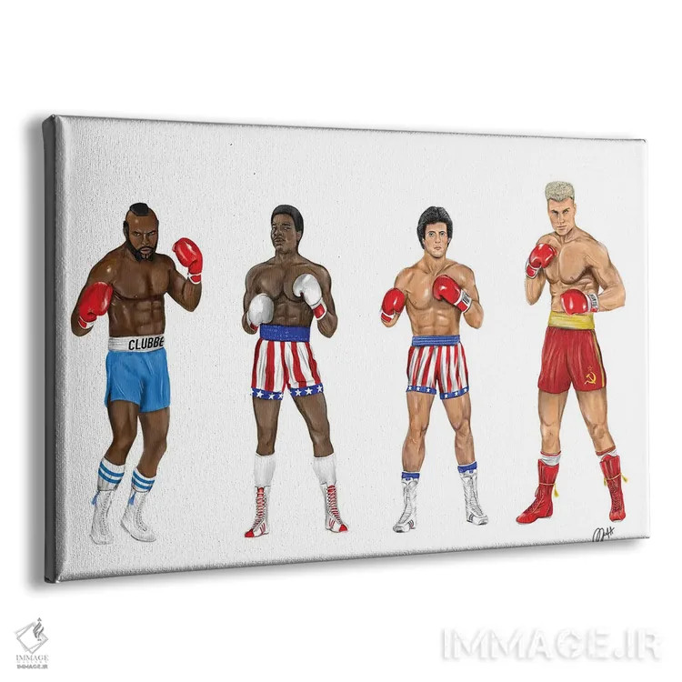 تابلو دکوراتیو راکی و دوستان اثر گاو نورتون - نمای پرسپکتیو محصول