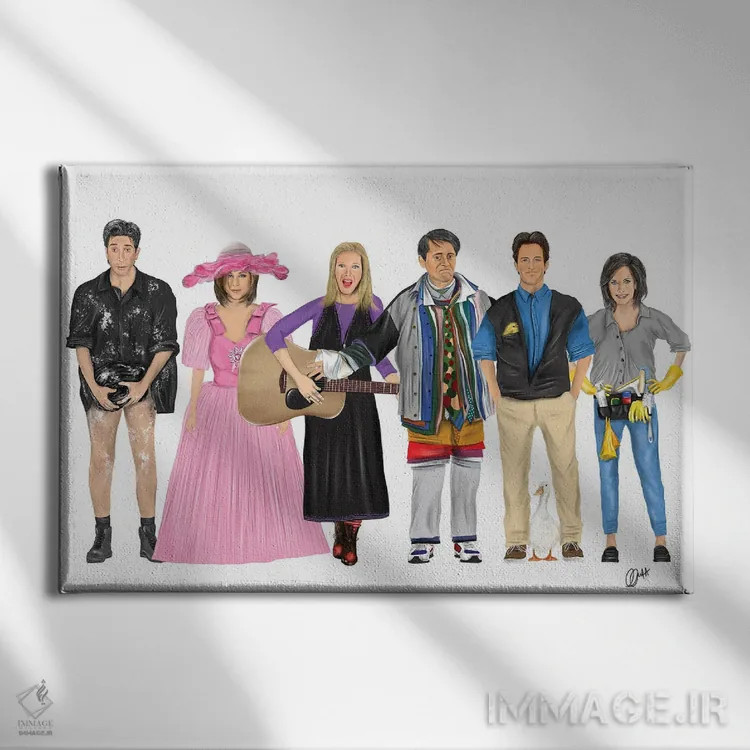 تابلو دکوراتیو فرندز اثر گاو نورتون - نمای روبهرو روی دیوار