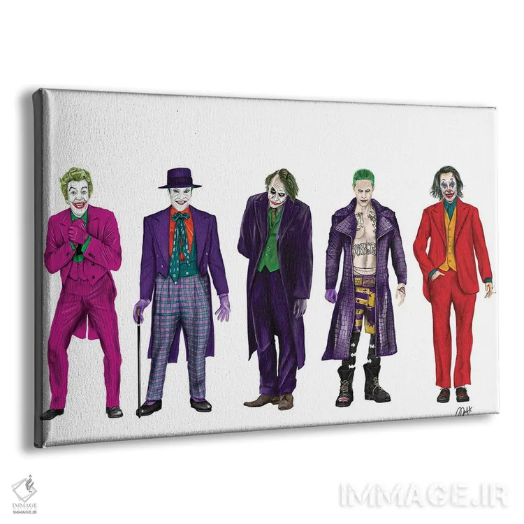 تابلو دکوراتیو تکامل جوکر اثر گاو نورتون - نمای پرسپکتیو محصول