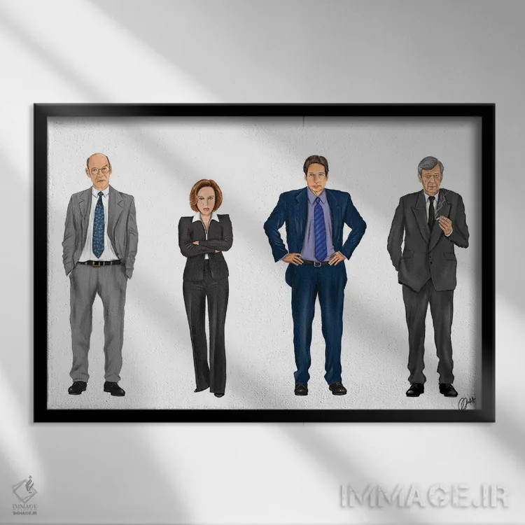 تابلو دکوراتیو ایکس اثر گاو نورتون - نمای قابدار مشکی