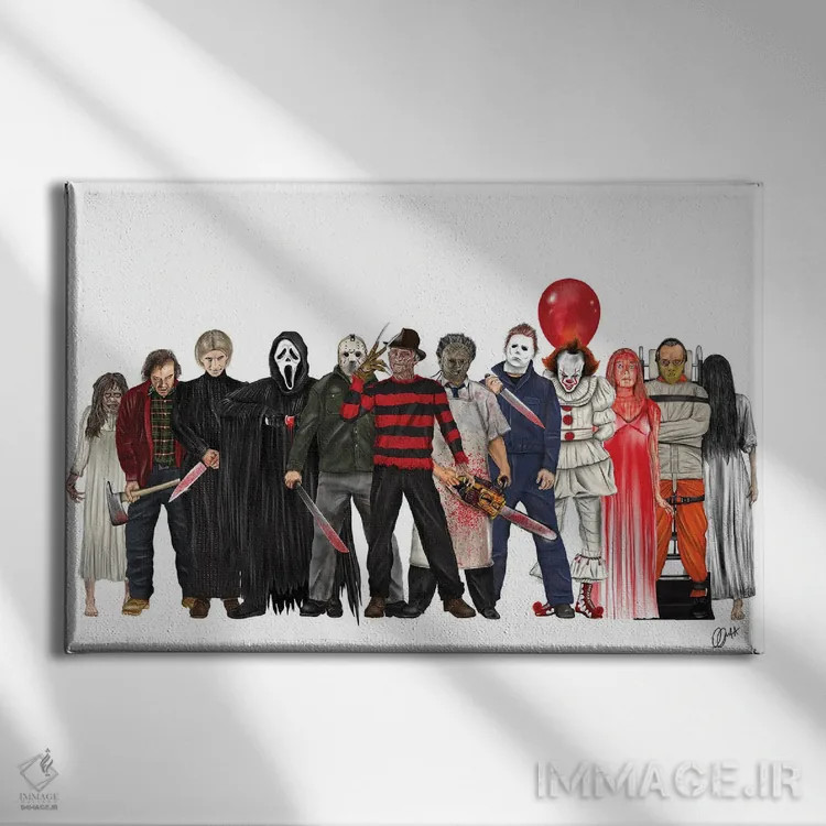 تابلو دکوراتیو فردی و دوستان اثر گاو نورتون - نمای روبهرو روی دیوار