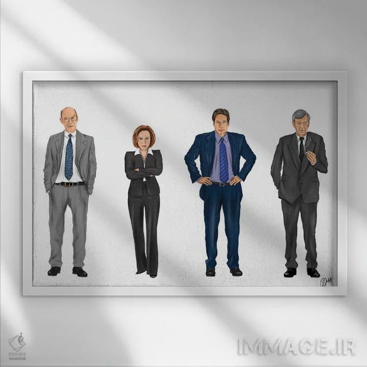 تابلو دکوراتیو ایکس اثر گاو نورتون - نمای قابدار سفید