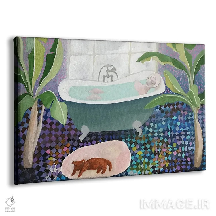 تابلو دکوراتیو تنها چکه آرام شیر آب اثر گرتی یانگ - نمای پرسپکتیو محصول