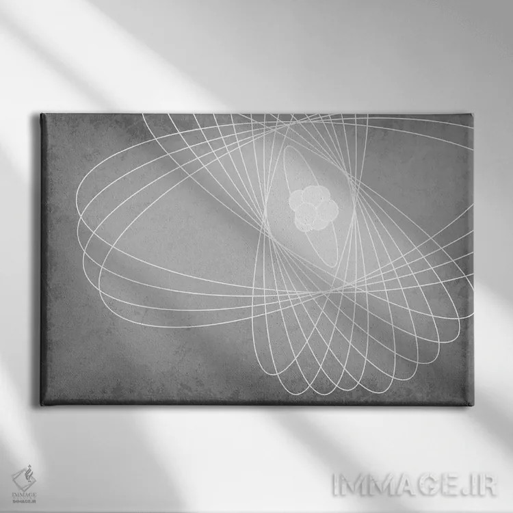 تابلو انتزاعی اتم اثر گت یور نرد آن - نمای روبهرو روی دیوار