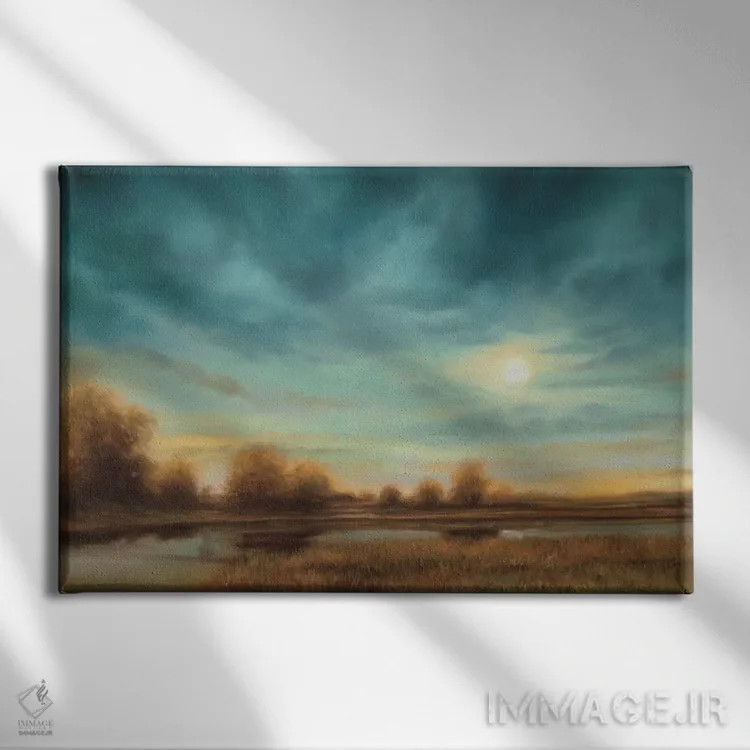 تابلو دکوراتیو نزدیک شدن شب اثر گرگوری ویلیامز - نمای روبهرو روی دیوار