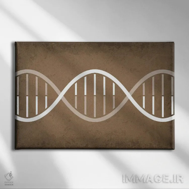 تابلو انتزاعی رشته DNA اثر گت یور نرد آن - نمای روبهرو روی دیوار