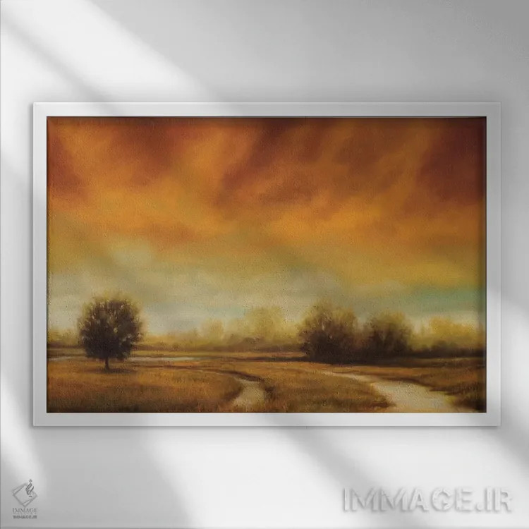 تابلو دکوراتیو لحظه به لحظه اثر گرگوری ویلیامز - نمای قابدار سفید