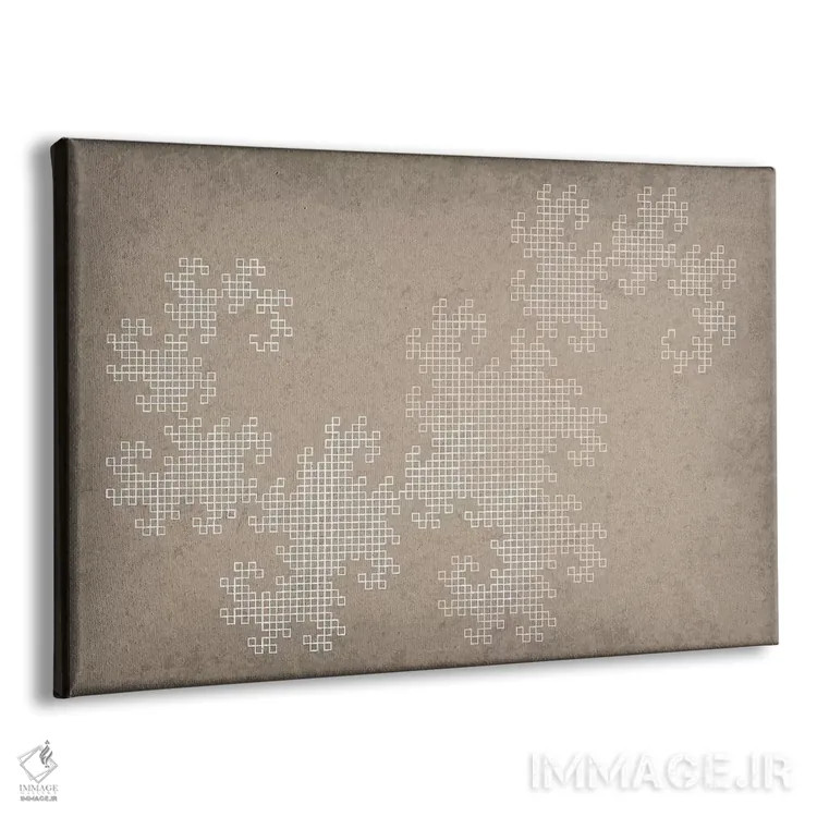 تابلو انتزاعی فراکتال منحنی اژدها اثر گت یور نرد آن - نمای پرسپکتیو محصول