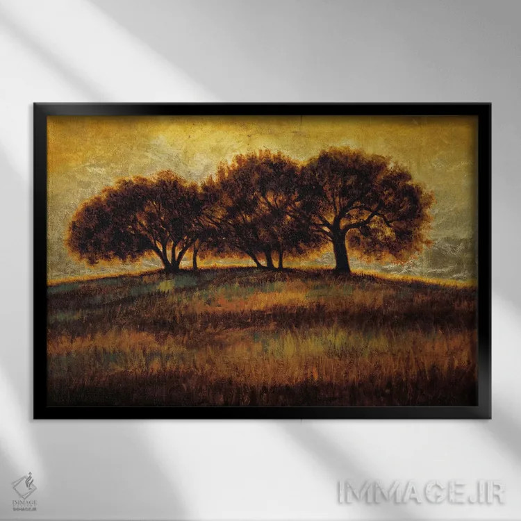 تابلو دکوراتیو طلوع ۱ اثر گرگوری ویلیامز - نمای قابدار مشکی