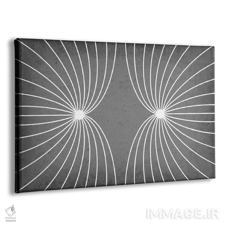 تابلو انتزاعی میدان الکتریکی با بارهای همنام اثر گت یور نرد آن - نمای پرسپکتیو محصول