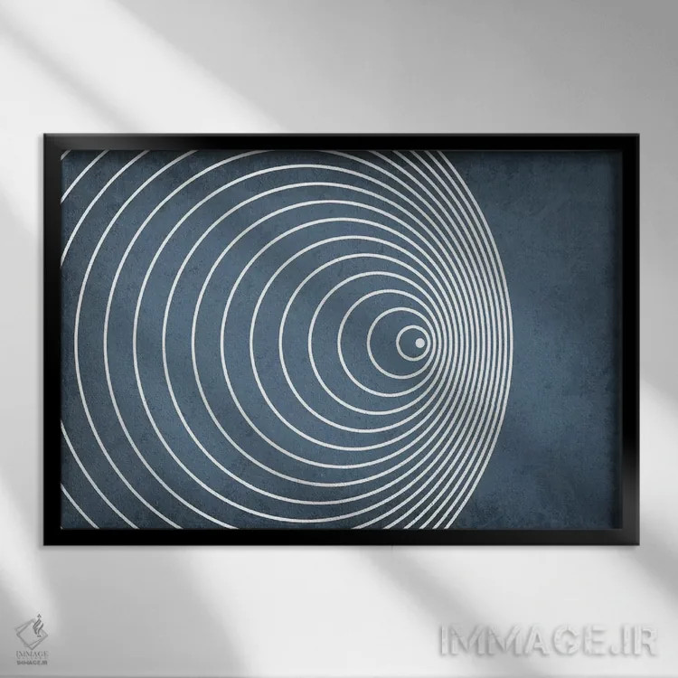 تابلو انتزاعی اثر دوپلر - نمای قابدار مشکی
