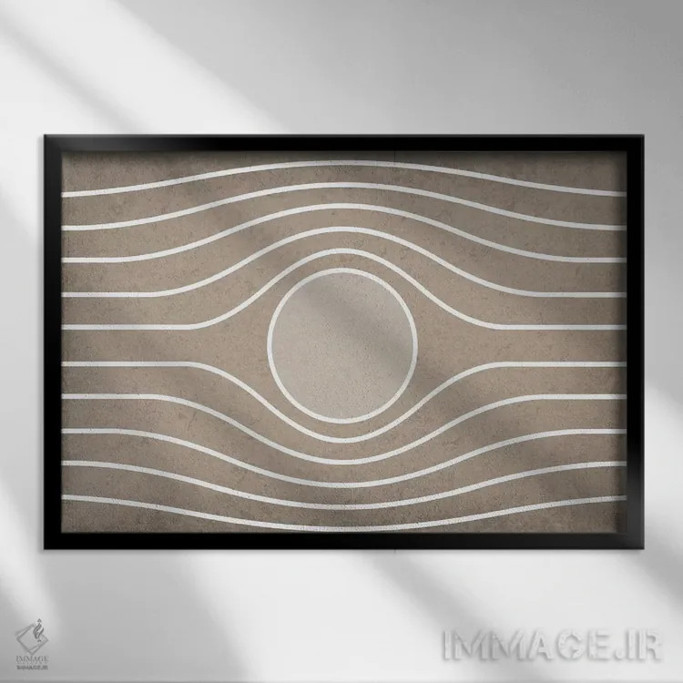 تابلو انتزاعی اصل برنولی اثر گت یور نرد آن - نمای قابدار مشکی