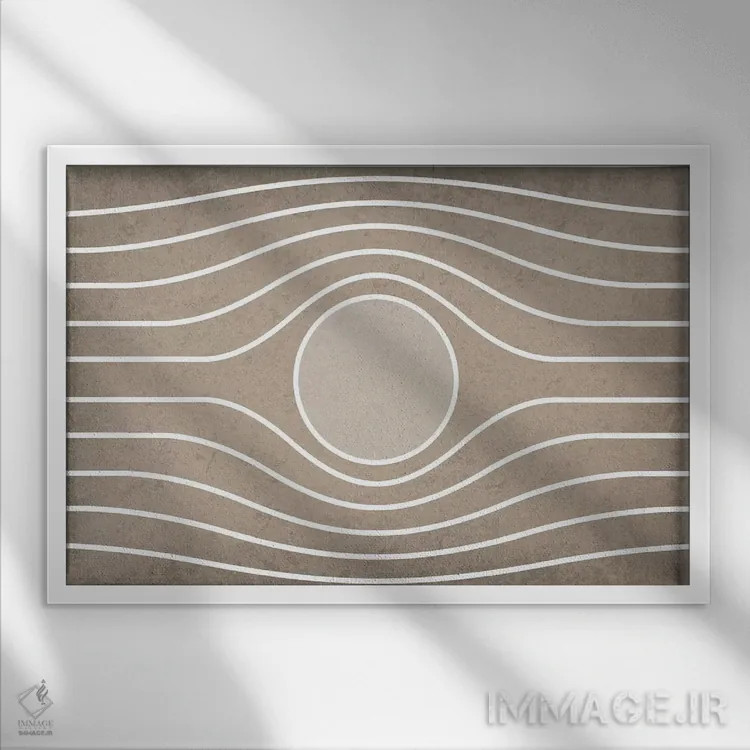 تابلو انتزاعی اصل برنولی اثر گت یور نرد آن - نمای قابدار سفید