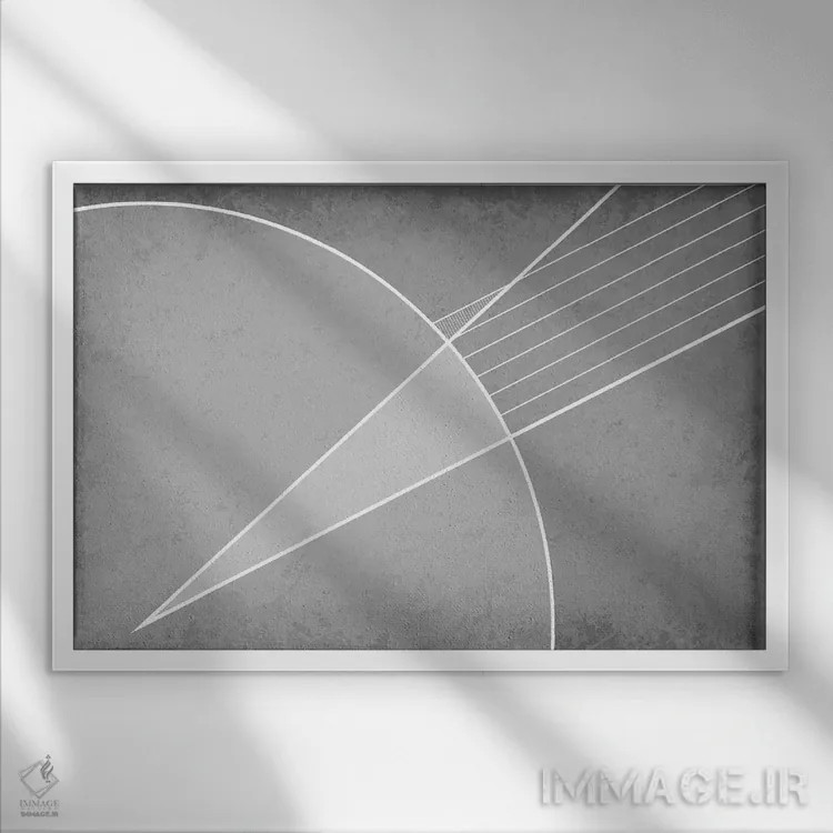 تابلو انتزاعی اندازه گیری اراتوستن اثر گت یور نرد آن - نمای قابدار سفید