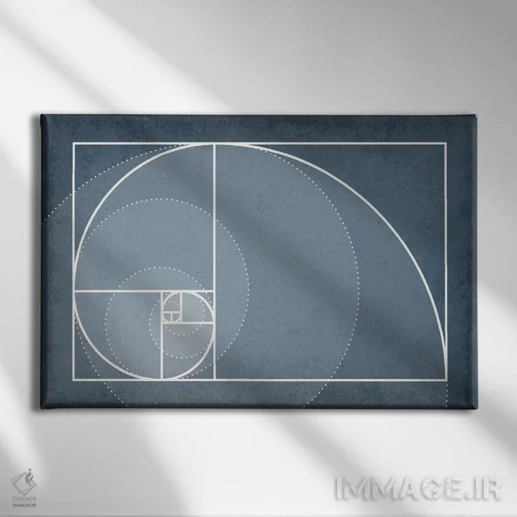 تابلو مدرن مارپیچ دنباله فیبوناچی اثر گت یور نرد آن - نمای روبهرو روی دیوار