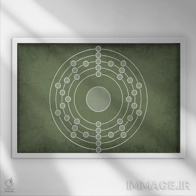 تابلو انتزاعی لایه الکترونی اثر گت یور نرد آن - نمای قابدار سفید