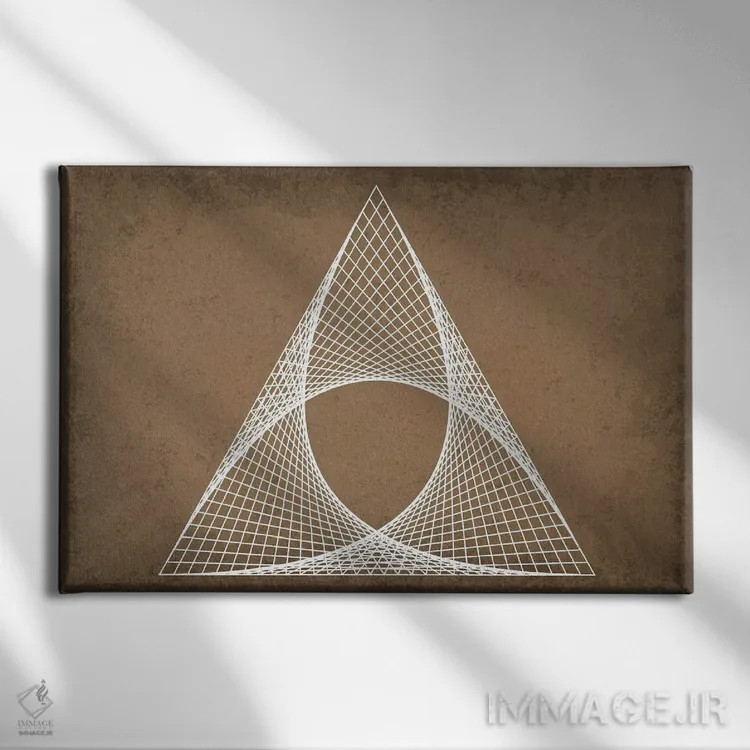 تابلو انتزاعی منحنی سهموی اثر گت یور نرد آن - نمای روبهرو روی دیوار